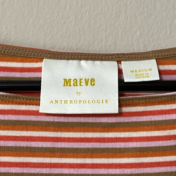 Maeve by Anthropology Stripped Blouse Size M - Picture 3 of 6